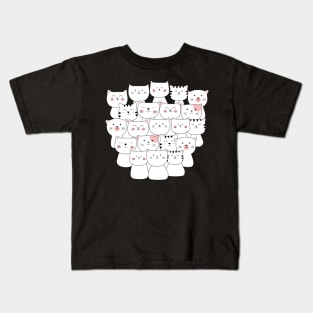 Cute Pile of Cats Kids T-Shirt